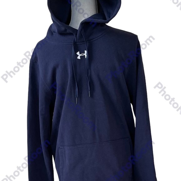 Men's Hustle Fleece Hoody, Under Armour Size-S, Collor-Blue, NWT - Picture 2 of 8